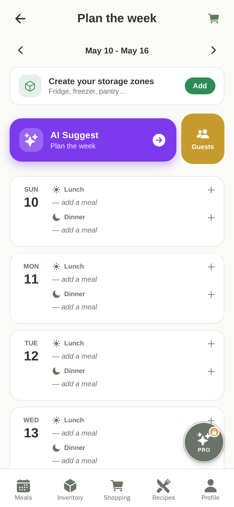 Plan de la semaine